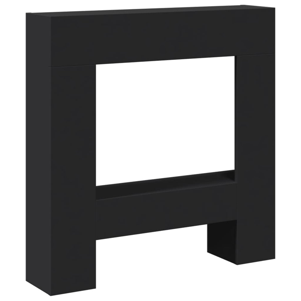 Schwarze Kaminumrandung 81x82 cm