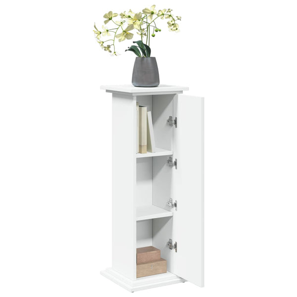Blumenständer mit Stauraum, Weiß