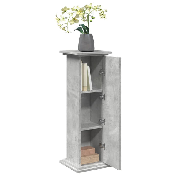 Blumenständer Betongrau mit Stauraum