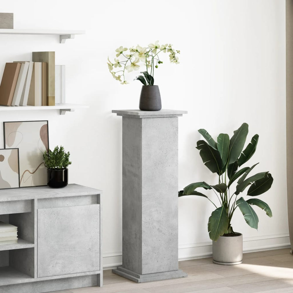 Blumenständer Betongrau mit Stauraum