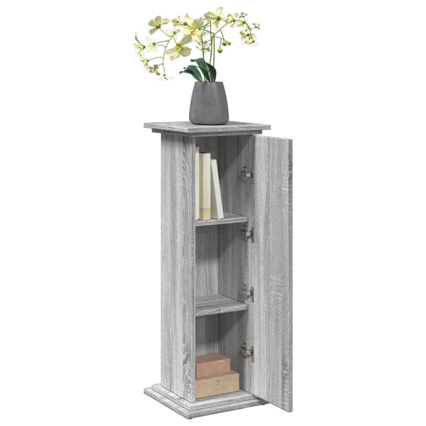 Blumenständer mit Stauraum Grau Sonoma