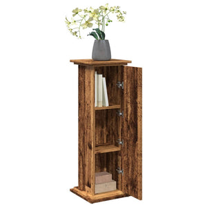 Blumenständer mit Stauraum Altholz-Optik
