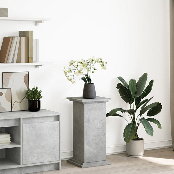 Blumenständer Betongrau mit Stauraum