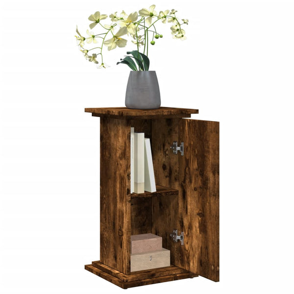 Blumenständer mit Stauraum Räuchereiche