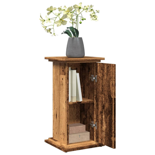 Blumenständer mit Stauraum Altholz-Optik