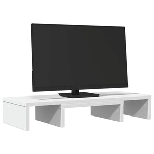 Verstellbarer Monitorständer Weiß 60x24 cm