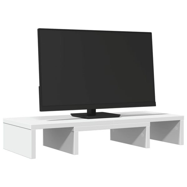 Verstellbarer Monitorständer Weiß 60x24 cm