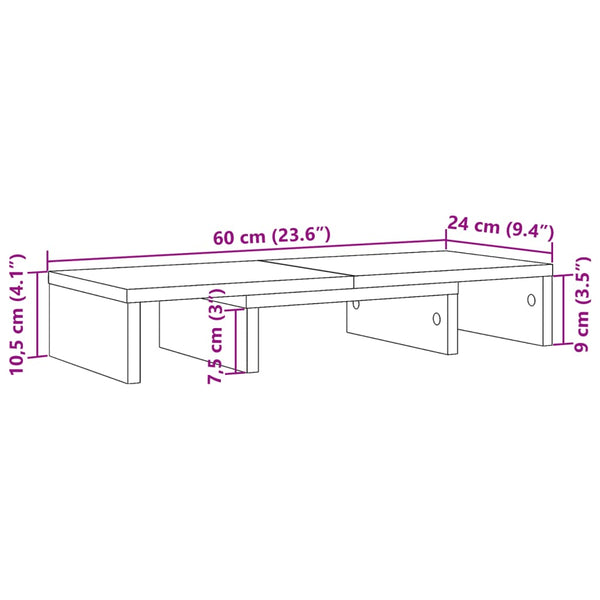 Verstellbarer Monitorständer Artisan-Eiche