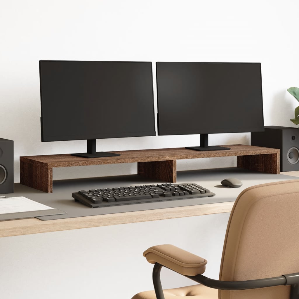 Monitorständer Braun Eiche 100 cm