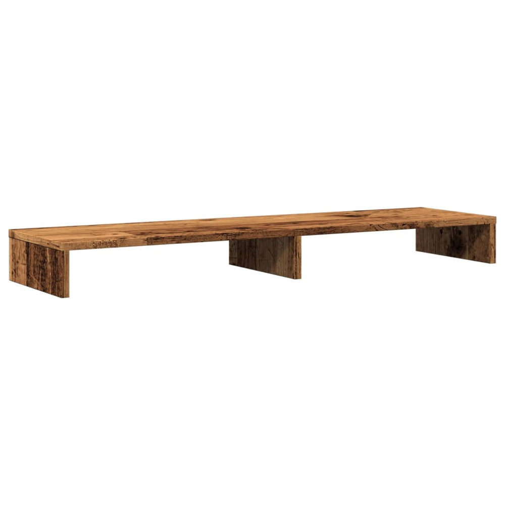 vidaXL Monitor Stand Reclaimed Wood Look 100x27x10 cm Engineered Wood