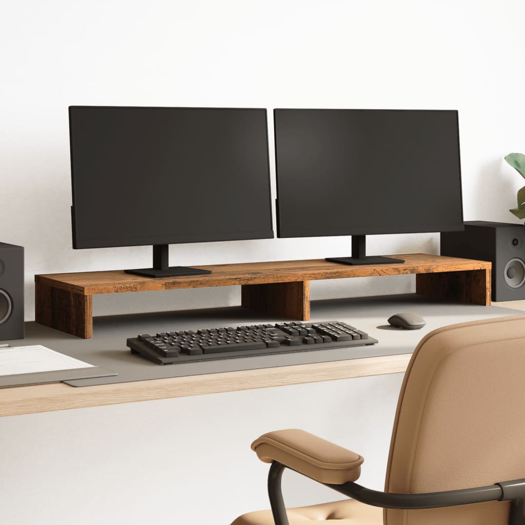 Monitorständer Altholz-Optik 100 cm