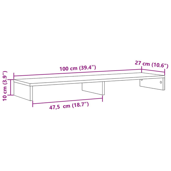 Monitorständer Artisan Eiche 100 cm