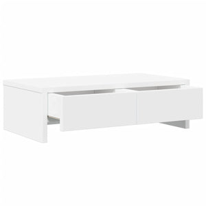 Monitorständer mit Schubladen, Weiß, 50cm