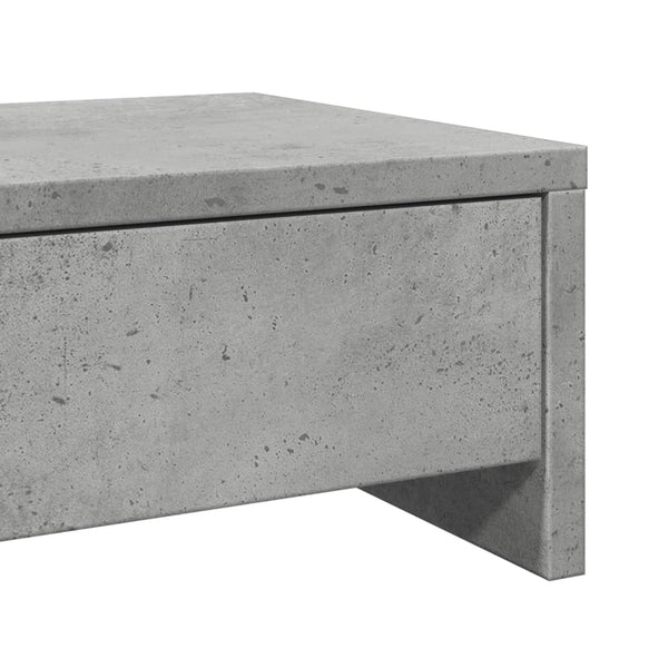 Monitorständer Betongrau mit Schubladen