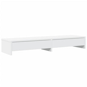 Monitorständer Weiß mit Schubladen 100cm