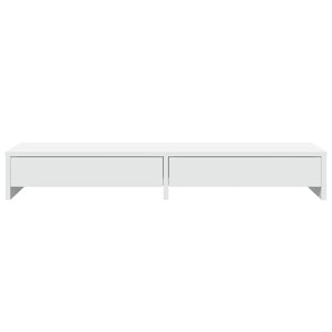 Monitorständer Weiß mit Schubladen 100cm
