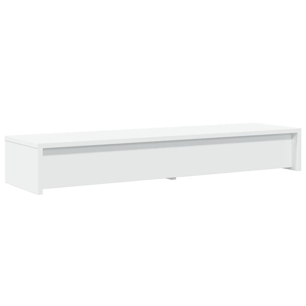 Monitorständer Weiß mit Schubladen 100cm