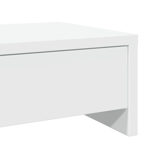Monitorständer Weiß mit Schubladen 100cm