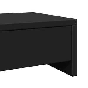 Monitorständer Schwarz mit Schubladen 100 cm