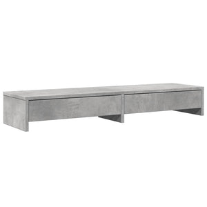 Monitorständer mit Schubladen, Betongrau, 100 cm