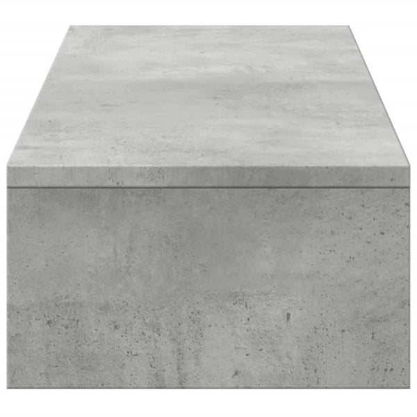 Monitorständer mit Schubladen, Betongrau, 100 cm