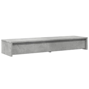 Monitorständer mit Schubladen, Betongrau, 100 cm