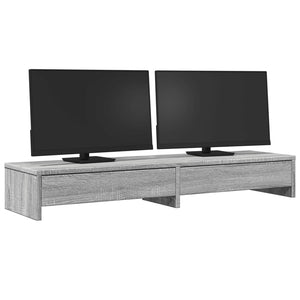Monitorständer mit Schubladen, Grau Sonoma, 100cm