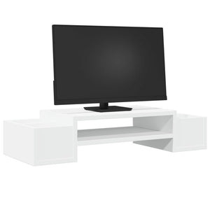 Monitorständer Weiß mit Stauraum