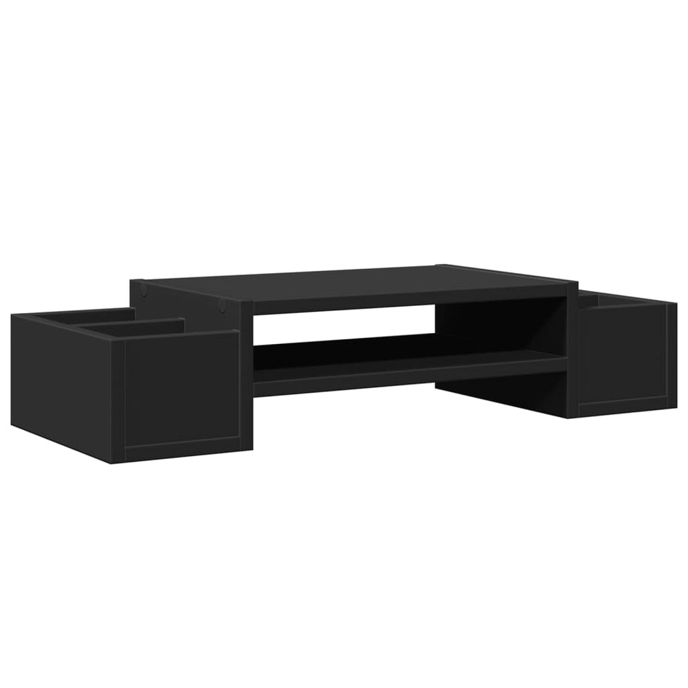 Monitorständer mit Stauraum, Schwarz