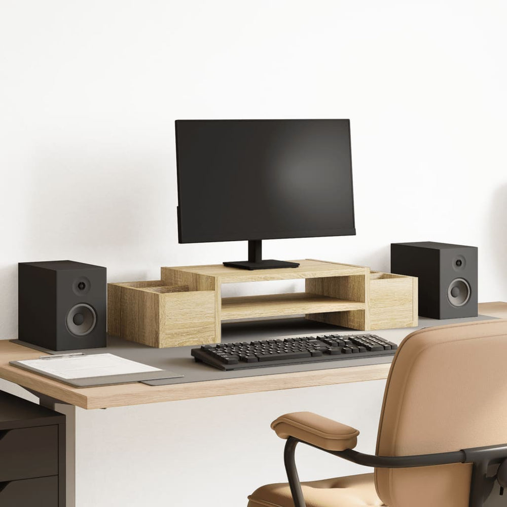 Monitorständer Sonoma Eiche mit Stauraum