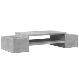 Monitorständer Betongrau mit Stauraum