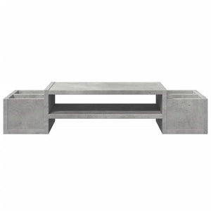 Monitorständer Betongrau mit Stauraum