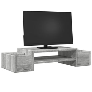 Monitorständer Grau Sonoma mit Stauraum