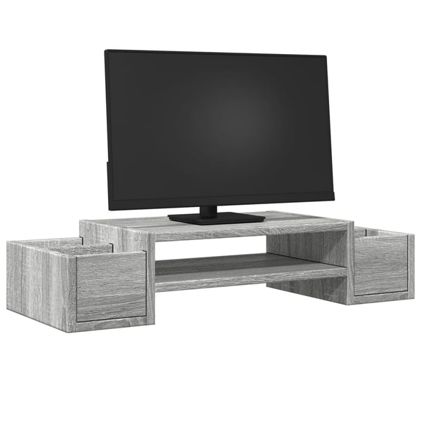 Monitorständer Grau Sonoma mit Stauraum