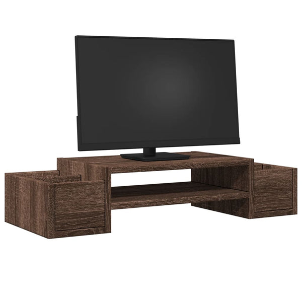 Monitorständer Eichenoptik mit Stauraum