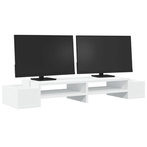 Monitorständer Weiß mit Stauraum