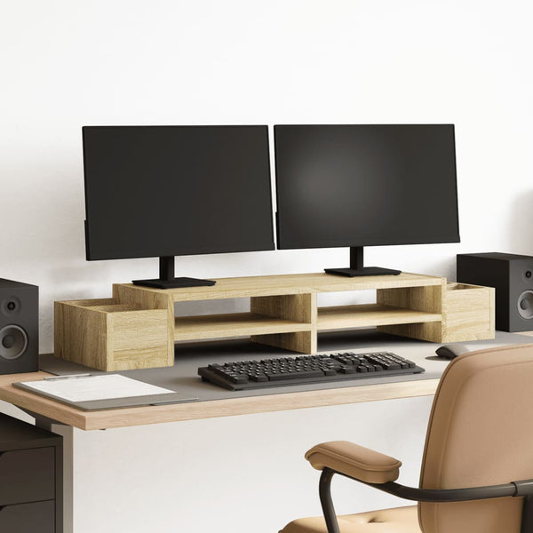 Monitorständer Sonoma-Eiche mit Stauraum