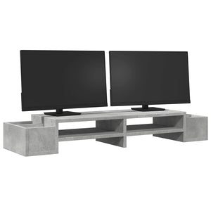 Monitorständer Betongrau mit Stauraum