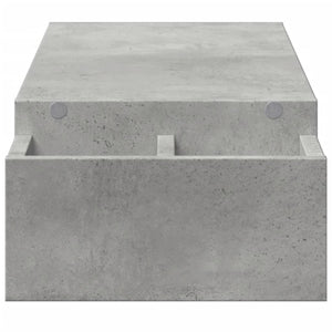 Monitorständer Betongrau mit Stauraum