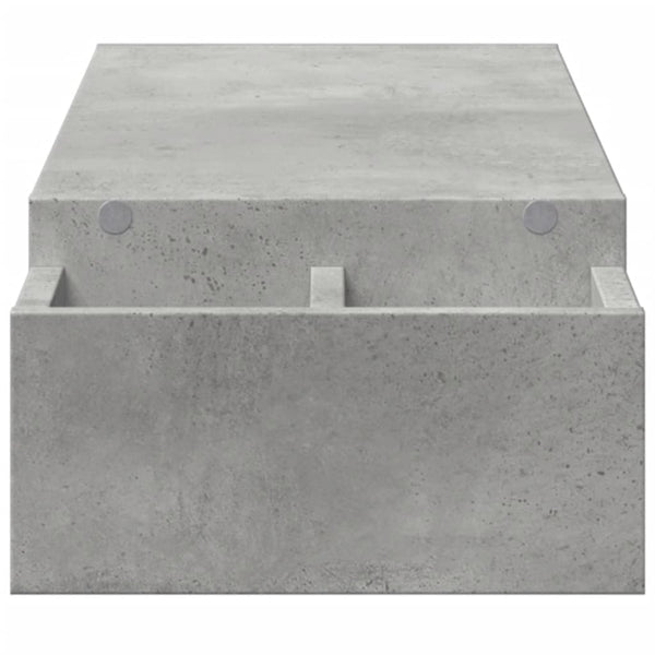 Monitorständer Betongrau mit Stauraum