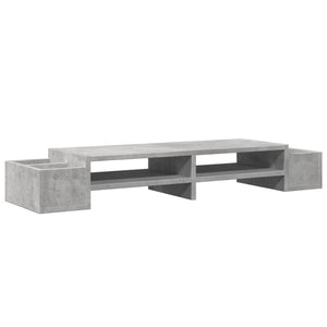 Monitorständer Betongrau mit Stauraum