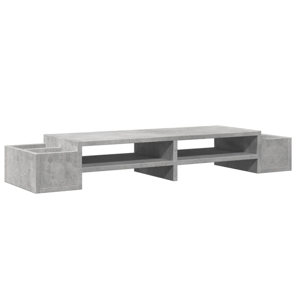 Monitorständer Betongrau mit Stauraum