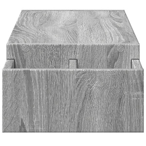 vidaXL Support d'écran avec espace de rangement Gris Sonoma 100x27x15 cm