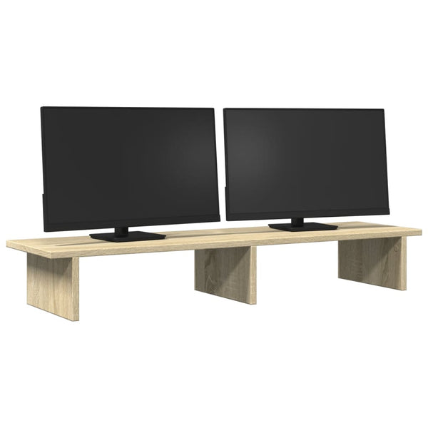 vidaXL Support d'écran chêne Sonoma 100x27x15 cm Bois d'ingénierie