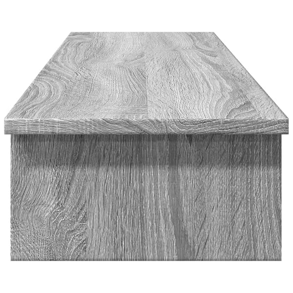 vidaXL Support d'écran gris Sonoma 100x27x15 cm aggloméré