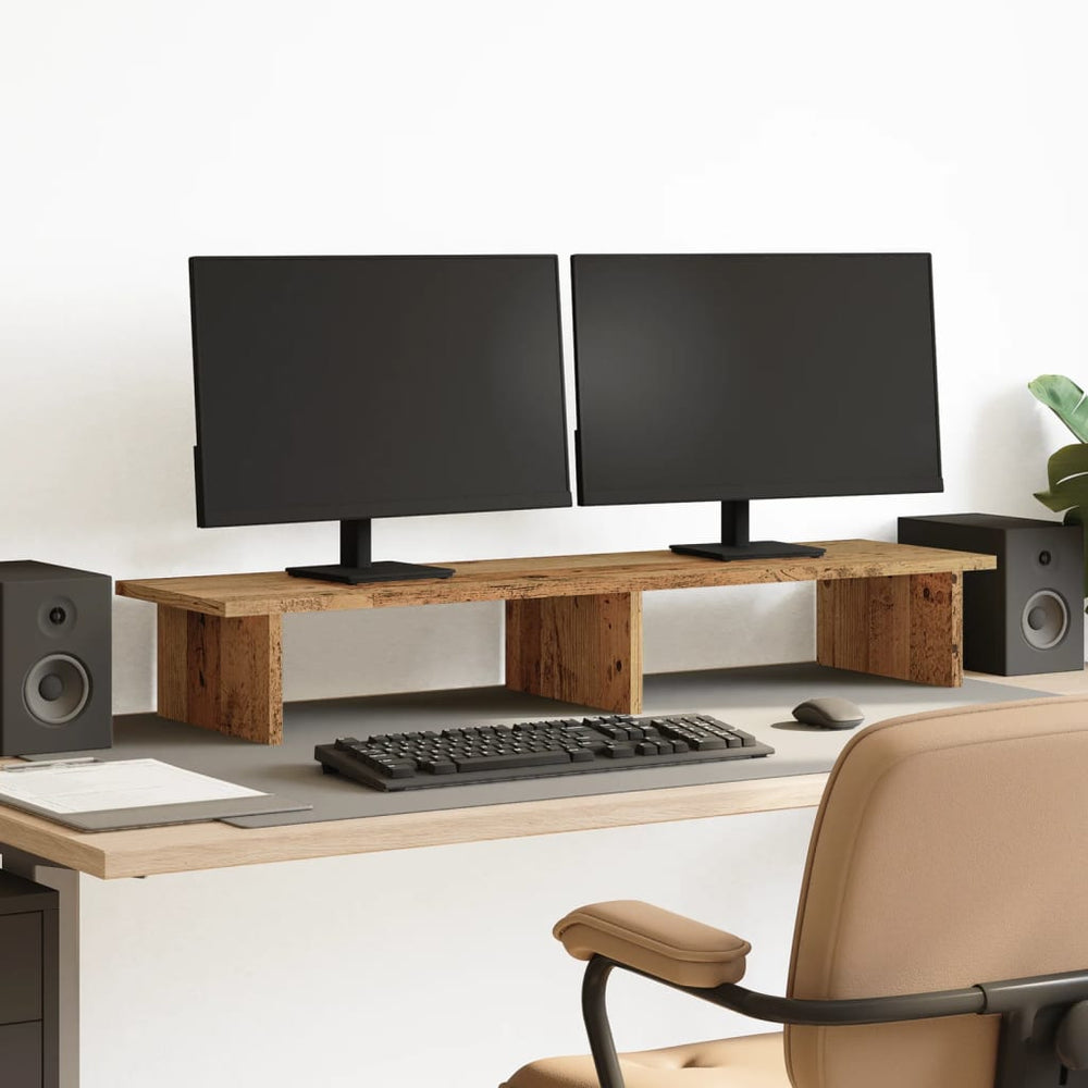 Monitorständer Altholz-Optik 100 cm