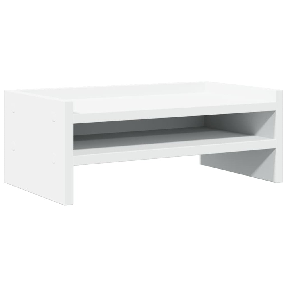 Monitorständer Weiß Holzwerkstoff 42x24x16 cm