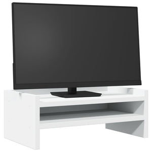Monitorständer Weiß Holzwerkstoff 42x24x16 cm
