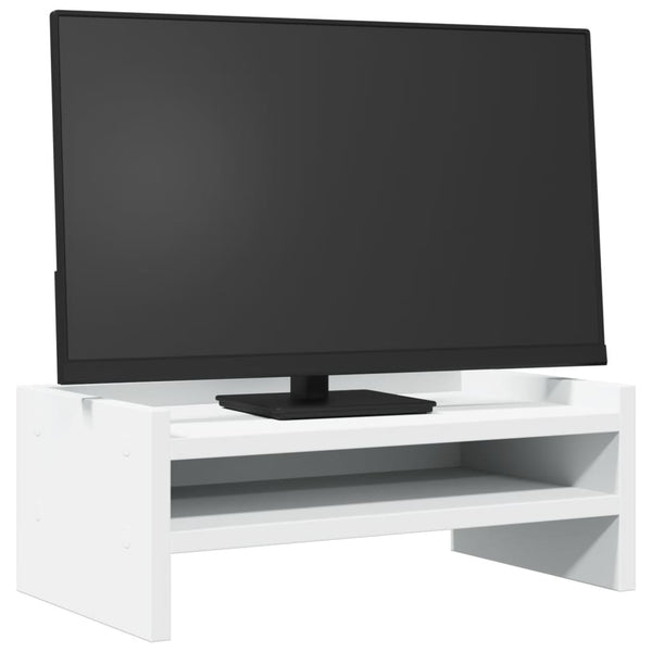 Monitorständer Weiß Holzwerkstoff 42x24x16 cm