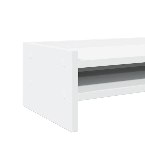 Monitorständer Weiß Holzwerkstoff 42x24x16 cm